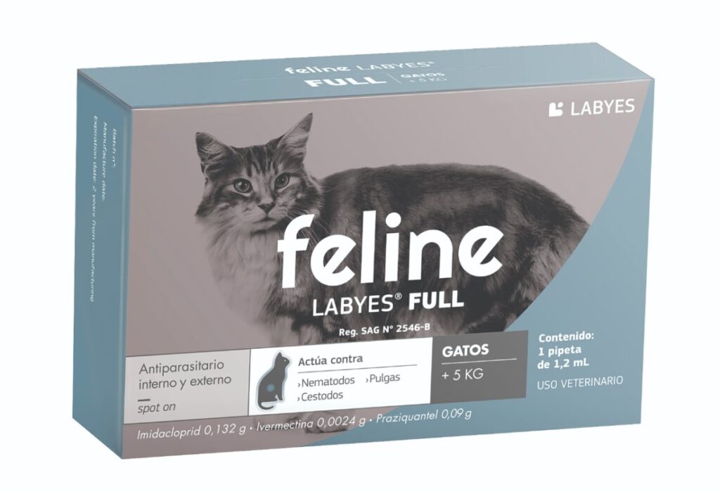 <strong>Feline</strong> Labyes Full, Pipeta Antipulgas y Desparasitante para Gatos, 1 unidad