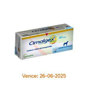 <strong>Vetoquinol</strong> Cimalgex 30 mg, Alivio Eficaz del Dolor e Inflamación Osteoartritis en Perros, 1 blíster de 8 comprimidos <strong>(Vence: 26-06-2025)</strong>