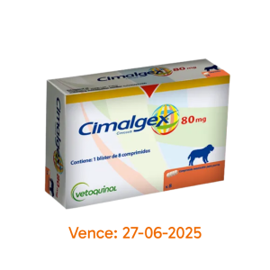 <strong>Vetoquinol</strong> Cimalgex 80 mg, Alivio Eficaz del Dolor e Inflamación Osteoartritis en Perros, 1 blíster de 8 comprimidos <strong>(Vence 27-06-2025)</strong>