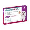 Simparica TRIO Antiparasitario Externo para Perros, 2.5-5kg, 1-3 comprimidos masticables (dosis mensuales)