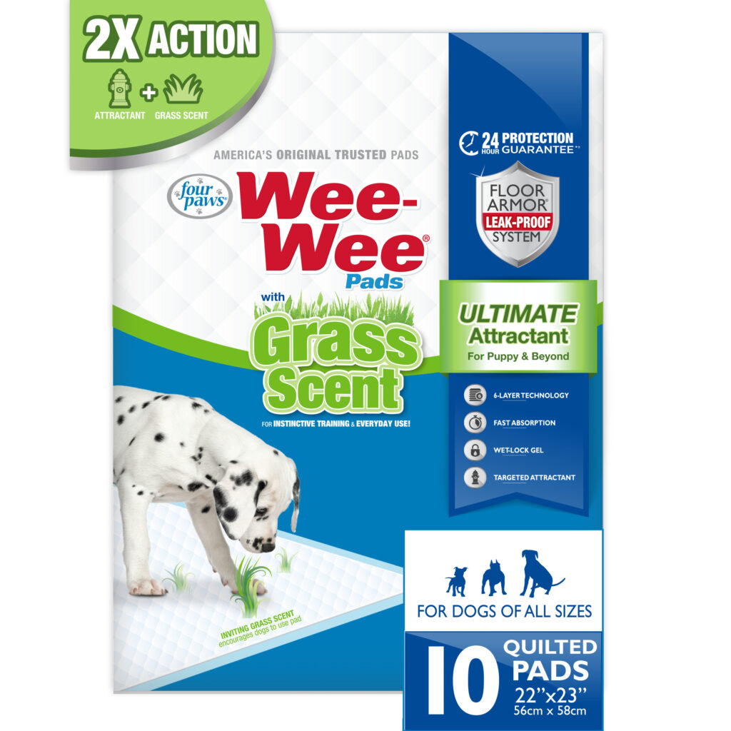 FOUR PAWS WEE-WEE PADS WITH GRASS SCENT