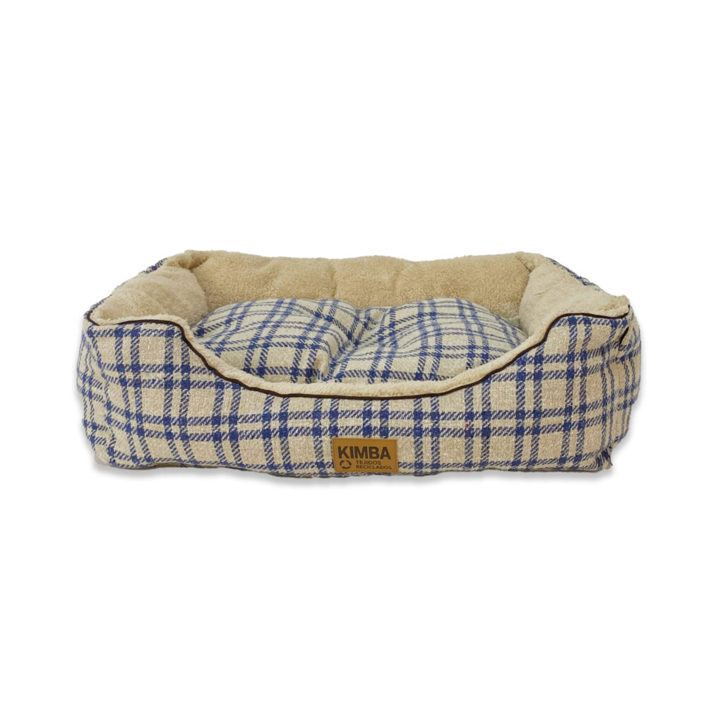 kiba pets eco cama andes crudo azul