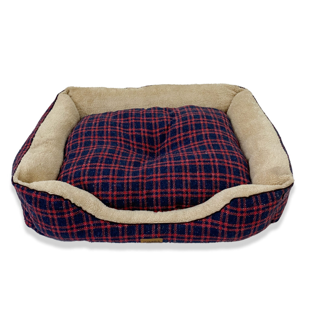 kimba pets eco cama andes escoces azul:rojo