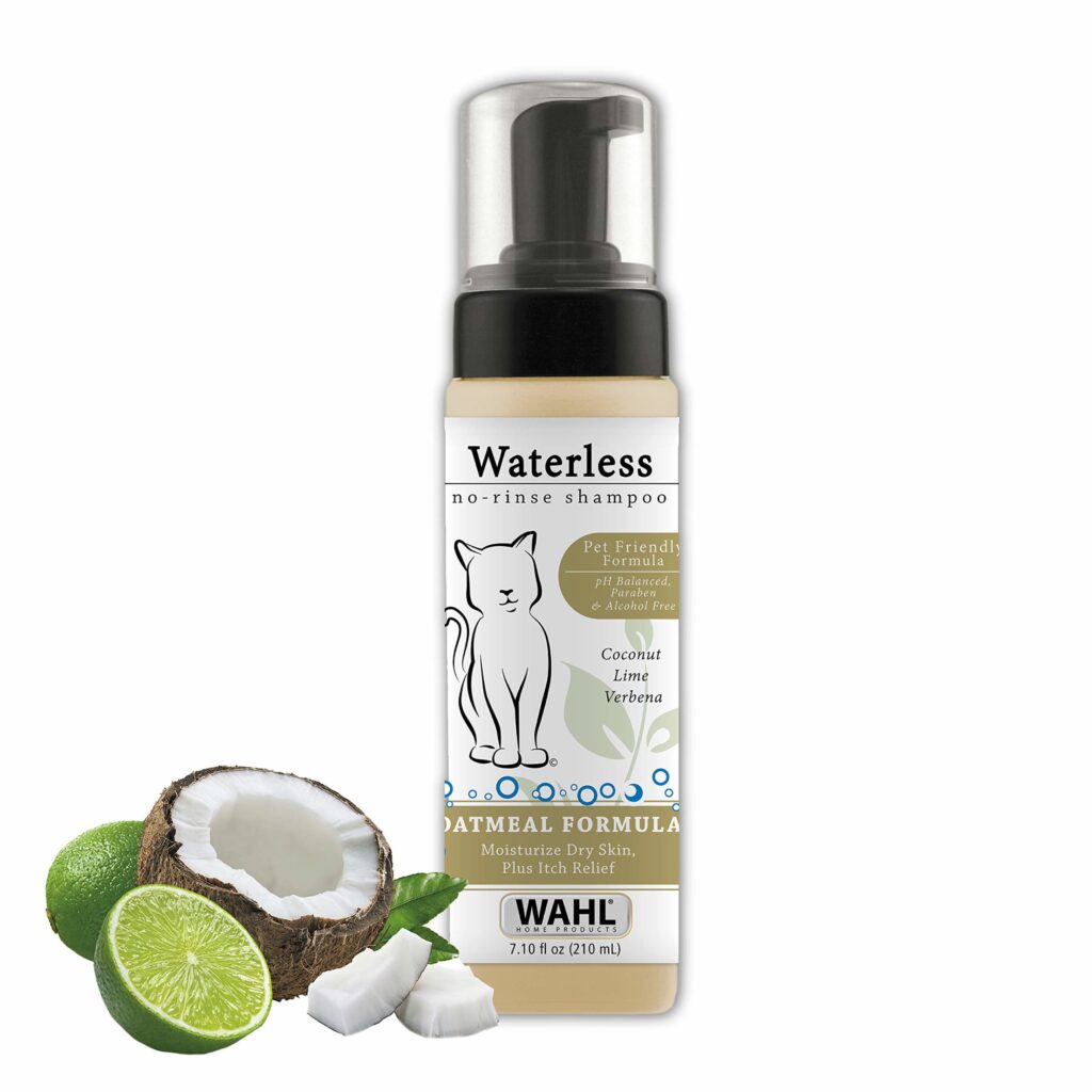 <strong>Wahl Home</strong> Shampoo en Seco para Gatos, Extracto de Avena con Coco y Lima, Capacidad 210 ml