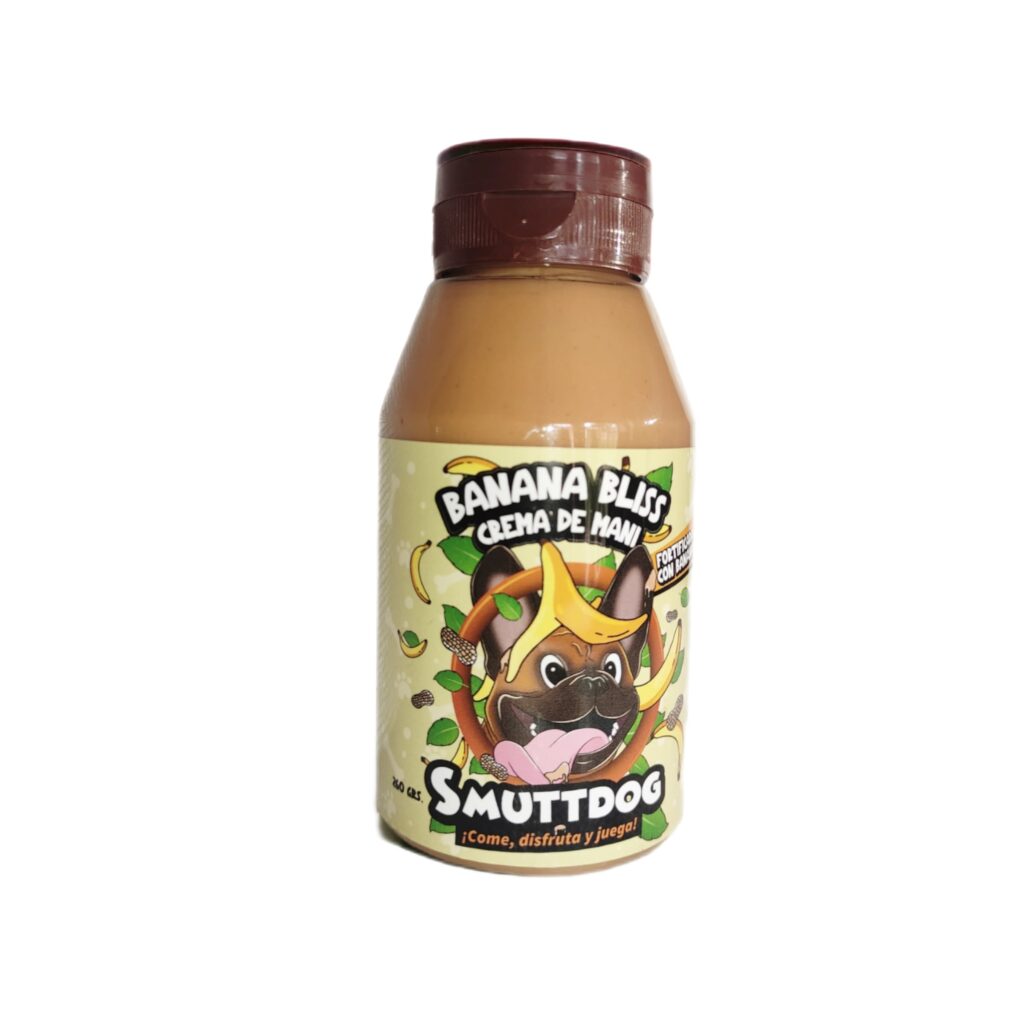 <strong>Smuttdog</strong> Banana Bliss, Mantequilla de Maní y Plátano, botella de 260 grs