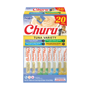 <strong>Inaba</strong> Churu Cat Tuna Variety, Snack Húmedo para Gatos, Variedades de Atún, caja de 20 unidades