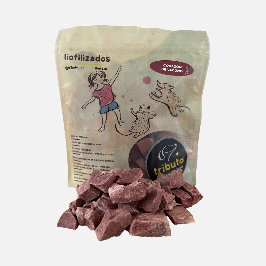 TRIBUTO SNACK CRUDO CORAZON DE VACUNO 100 GR