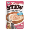 Inaba Churu Stew, Snack Húmedo y Cremoso para Gatos, Pollo y Salmón, sachet de 40 gr