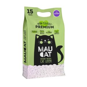 <strong>Maucat</strong> Arena Sanitaria Aglutinante para Gatos, Aroma Lavanda, Bolsa 15 kg