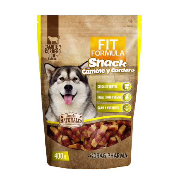 <strong>Fit Formula</strong> Snack Camote y Cordero, Snack para Perros, bolsa de 400 gr