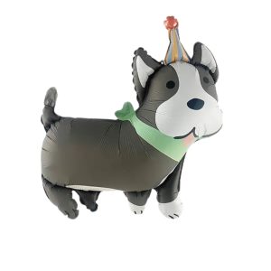 <strong>Mr Party</strong> Globo Mylar, Perro Gris, 59 x 66 cm