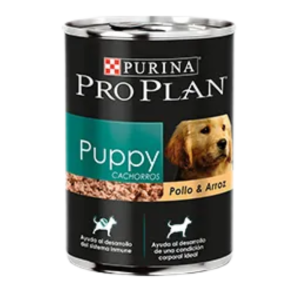 <strong>Purina Pro Plan</strong> Alimento Húmedo para Perros, Cachorro, Pollo y Arroz, lata de 368 gr