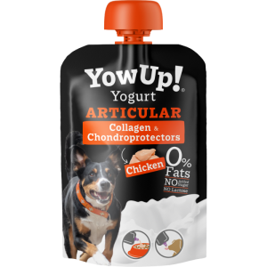 <strong>YowUp!</strong> Yogurt Sabor Pollo con Colágeno y Condroitina Para Perro, Articular, sachet de 115 gr