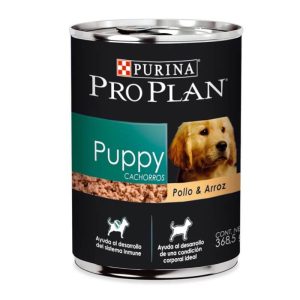 <strong>Purina Pro Plan</strong> Alimento Húmedo para Perros, Cachorro, Pollo y Arroz, lata de 368 gr