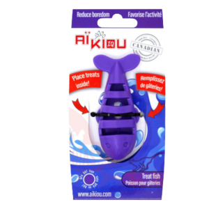 <strong>Aikiou</strong> Pez de Juguete Portasnacks para Gatos, Morado