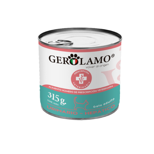<strong>Gerolamo</strong> Urinario-Hepático, Alimento Húmedo para Gatos, Paté, lata de 315 gr