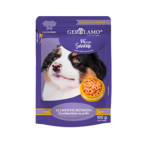 <strong>Gerolamo</strong> Salvatore Alimento Humedo para Cachorros, Sabor Pollo, 100 gr