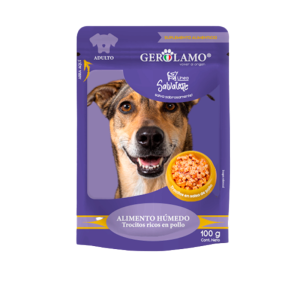 <strong>Gerolamo</strong> Salvatore Alimento Humedo para Perros Adultos, Sabor Pollo, 100 gr