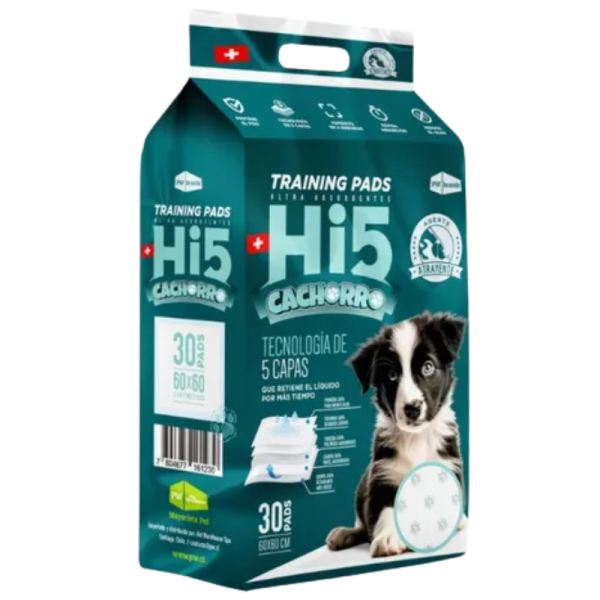 <strong>Hi5</strong> Sabanilla de Entrenamiento, Cachorros, Training Pads, 60 x 60 cm, 30 unidades