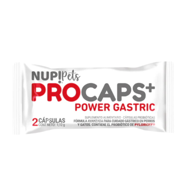 <strong>Nup! Pets</strong> Procaps Power Gastric, Suplemento Cuidado Gastrico para Perros y Gatos, 2 cápsulas