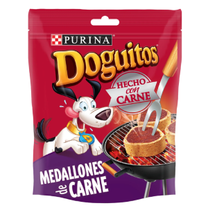 <strong>Purina Doguitos</strong>, Medallones de Carne, Snack para Perros, bolsa de 65 gr
