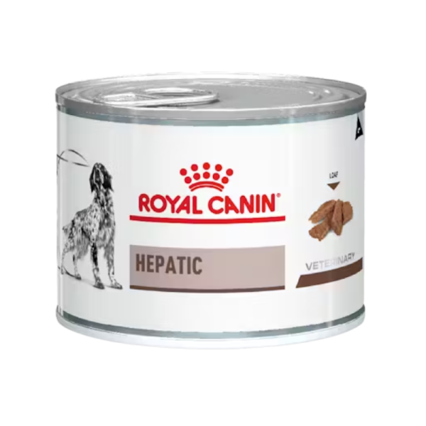 <strong>Royal Canin Veterinary Diets</strong> Hepatic, Alimento Húmedo para Perros, Adulto, Cuidado Hepático, lata de 200 gr