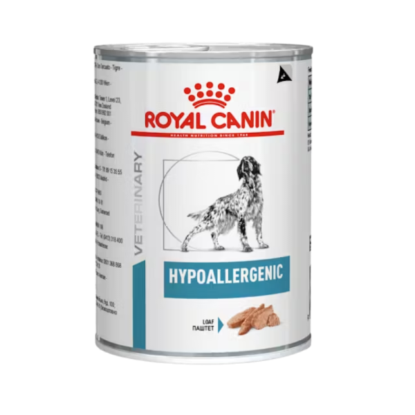<strong>Royal Canin Veterinary Diet</strong> Hypoallergenic. Alimento Húmedo para Perros, Hígado de Pollo Hidrolizado, lata de 390 gr