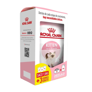<strong>Royal Canin</strong> Pack Kitten, bolsa 1.5 kg + 3 Sobres Kitten de 85 gr