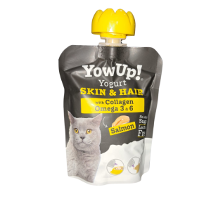 <strong>YowUp!</strong> Skin & Hair, Yogurt Piel y Cabello con Colágeno Omega 3 y 6 para Gato, Sachet 85 gr