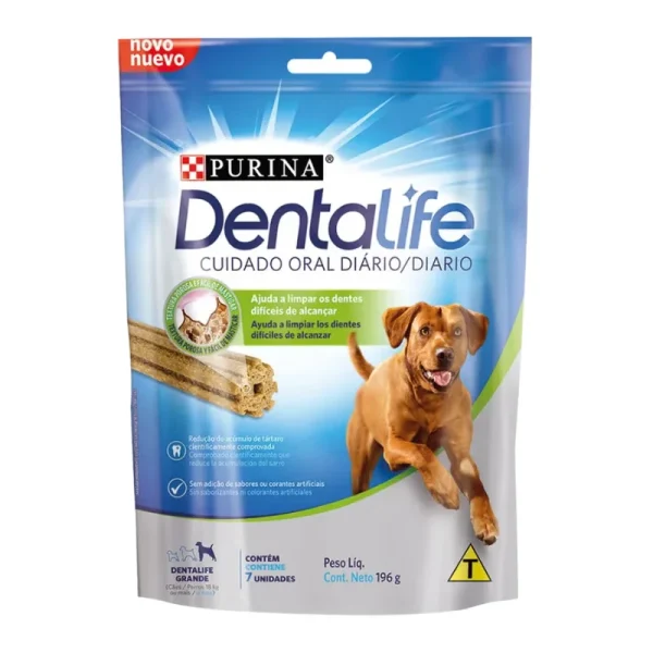 <strong>Dentalife</strong> Snack Dental para Perros, Razas Grandes, Sabor Pollo, bolsa de 196 gr