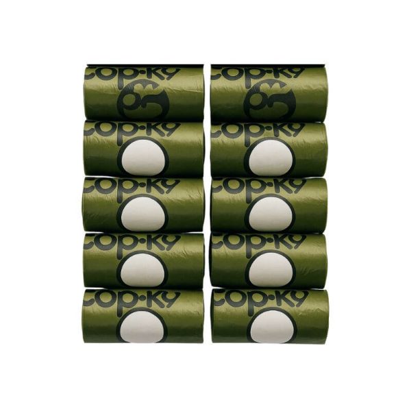 <strong>Pack: Top-K9</strong> 150 Bolsas Bio-Oxidegradables para Desechos, 10 rollos de 15 bolsas