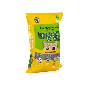 <strong>Top-K9</strong> Iones de Plata, Arena Sanitaria para Gatos Aglutinante, Aroma Limón, bolsa de 25 kg