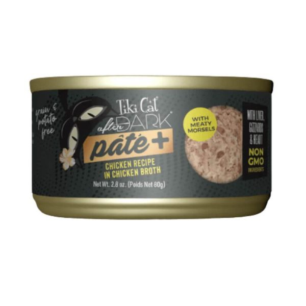 <strong>Tiki Cat</strong> After Dark Paté Chicken, Alimento Húmedo para Gatos, Pollo, lata de 80 gr