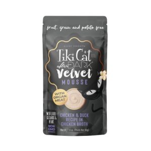 <strong>Tiki Cat</strong> After Dark Velvet Mousse Chicken & Duck, Alimento Húmedo para Gatos, Pollo y Pato, pouch de 80 gr