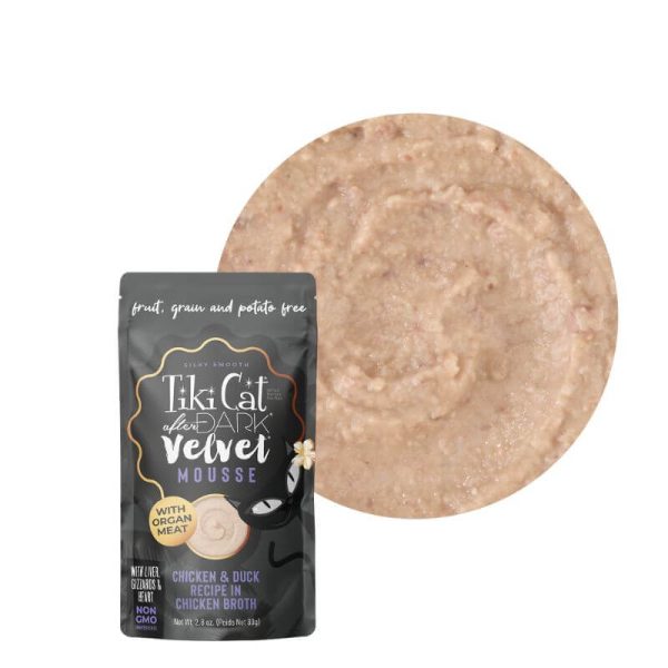 <strong>Tiki Cat</strong> After Dark Velvet Mousse Chicken & Duck, Alimento Húmedo para Gatos, Pollo y Pato, pouch de 80 gr - Imagen 2