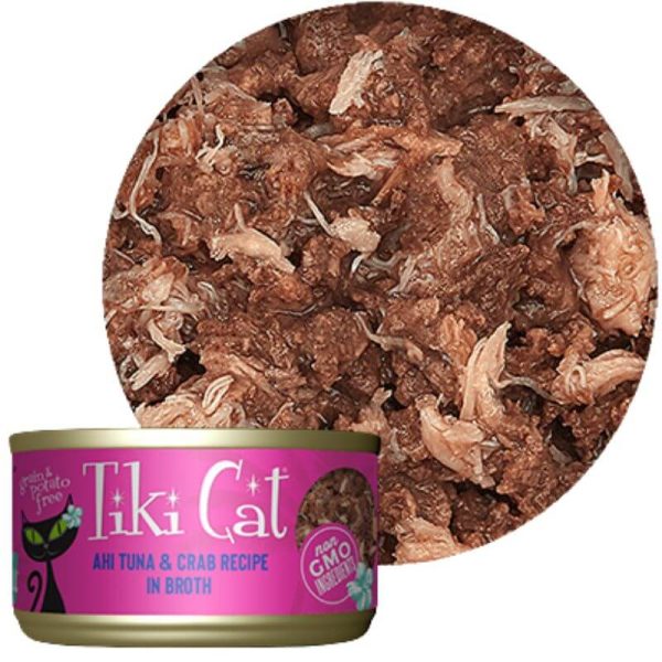 <strong>Tiki Cat</strong> Hana Grill Ahi Tuna & Crab, Alimento Húmedo para Gatos, Atún y Cangrejo, lata de 80 gr - Imagen 2