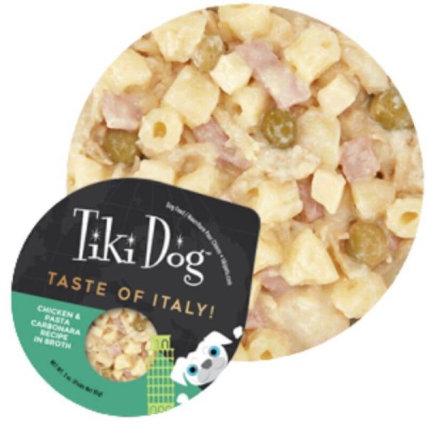 <strong>Tiki Dog</strong> Taste of The World Italy Chicken & Pasta Carbonara, Alimento Húmedo para Perros, Pollo y Pasta Carbonara , 85 gr - Imagen 2