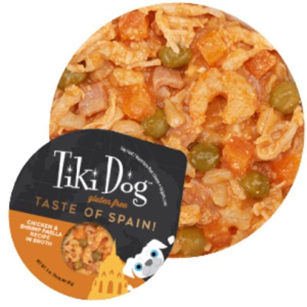 <strong>Tiki Dog</strong> Taste of Spain Chicken & Shrimp Paella, Alimento Húmedo para Perros, Paella de Pollo y Camarones, 85 gr - Imagen 2