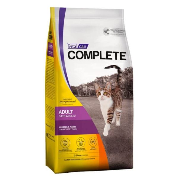 <strong>Vitalcan Complete</strong> Adult Cat 12 Month to 7 Years, Alimento Seco para Gatos Adultos, 12 Meses a 7 Años, bolsa de 15-24 kg