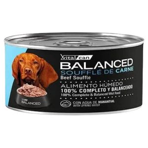 <strong>Vitalcan Balanced</strong> Soufflé de Pollo, Alimento Húmedo para Perro Adulto, Sabor Pollo, Lata 85 gr