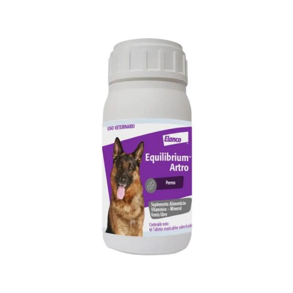<strong>Elanco</strong> Equilibrium Artro, Suplemento alimenticio para perros, 60 Comprimidos