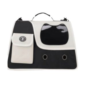 <strong>Wonder Dog</strong> Bolso de Transporte para Mascota Funcional, Bicolor, Negro y Gris, Medidas: 40x26x25 cm
