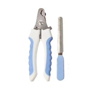 <strong>Marben Pets</strong> Furmaster Set de Cortador de Uñas y Lima, Color Blanco/Azul, Talla L
