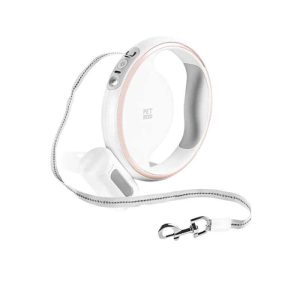 <strong>Marben Pets</strong> Pet Leash Correa Retractil con Led para Mascotas, Longitud de Correa 3 Metros, Color Blanco