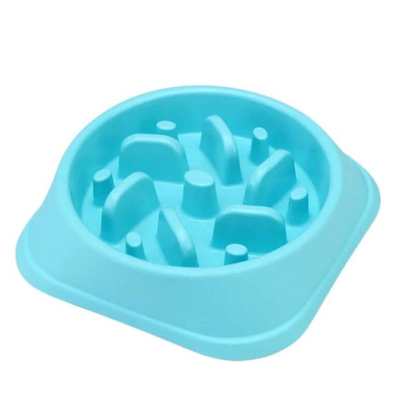 <strong>Marben Pets</strong> Plato de Alimentacion Lenta para Perros, Medidas 20.5x4.5 cm, Color Azul