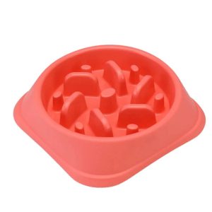 <strong>Marben Pets</strong> Plato de Alimentacion Lenta para Perros, Medidas 20.5×4.5 cm, Color Rosado