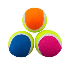 <strong>Turbo Dog</strong> Set Pelotas de Tenis Bicolores con Chirriador para Perros, 3 unidades, Diámetro 6.3cm