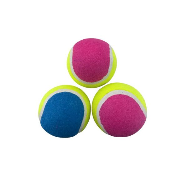 <strong>TURBO DOG</strong> Set 3 Pelotas Bicolores con Sonido, 7.6 cm