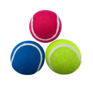 <strong>Turbo Dog</strong> Set Pelotas de Tenis con Chirriador de Color Surtido para Perros, 3 unidades, Diámetro 6.3 cm