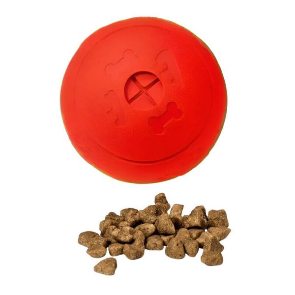 <strong>Warrior</strong> Bola Dispensador de Snack para Perros, Diámetro de 8 cm, Color Rojo
